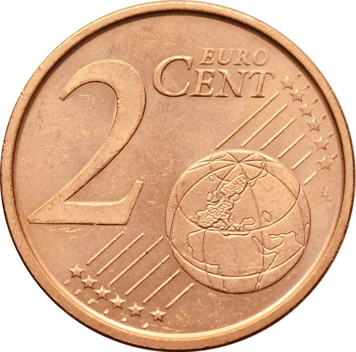 2 евроцента 2004 Испания (2 euro cent)