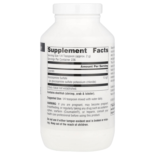 Source Naturals, Порошок сульфата глюкозамина, без натрия, 453,5 г (16 унций)