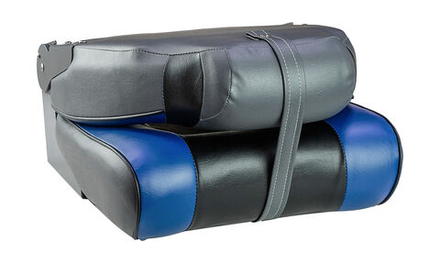 Кресло мягкое складное, обивка винил, цвет синий/угольный/черный, Marine Rocket