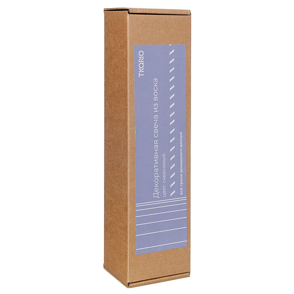 Свеча декоративная цвета лаванды из коллекции Edge, 25,5см