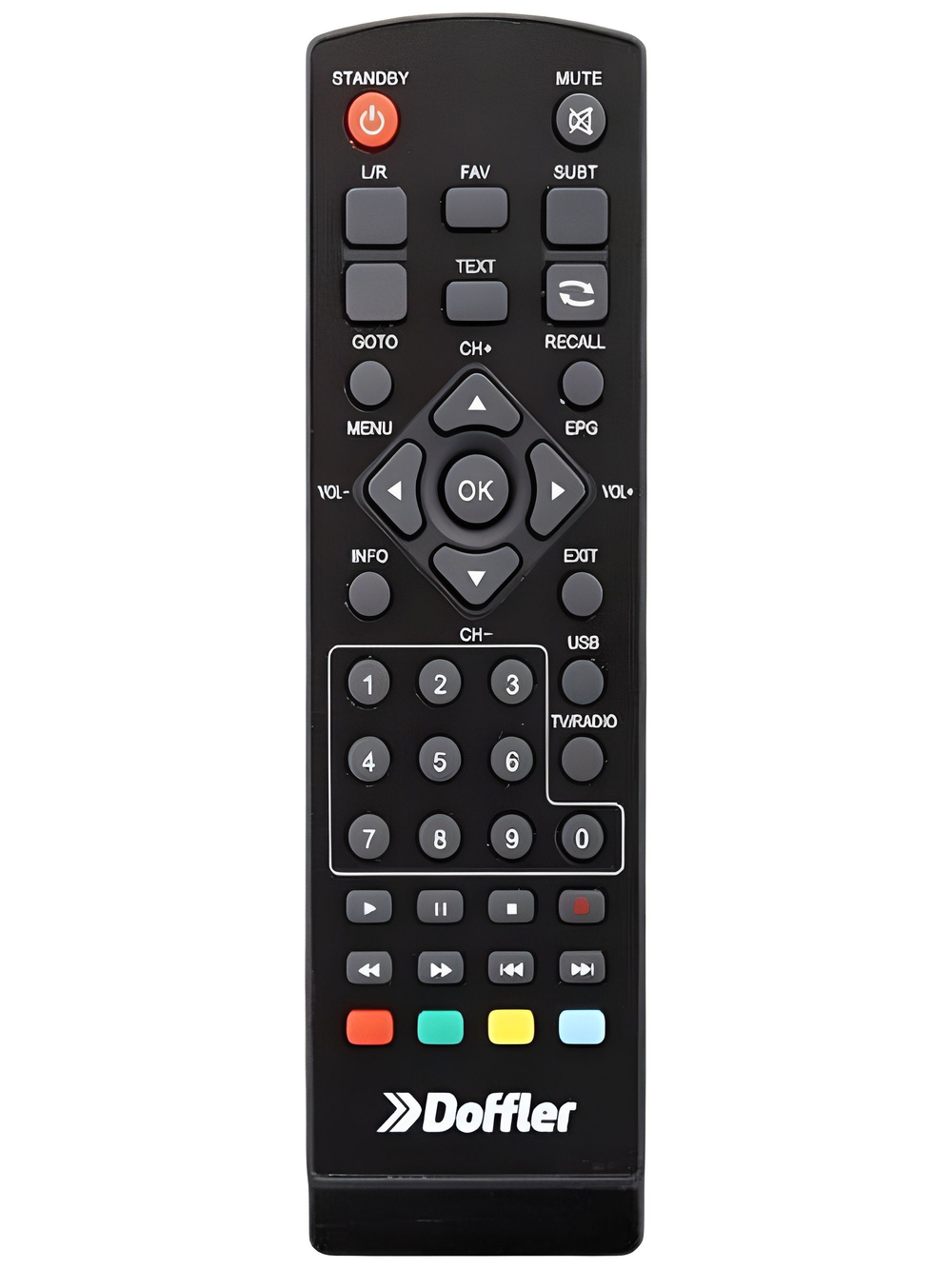 Пульт Doffler DVB-T2P11 для DVB-T2 ресивера ORIGINAL