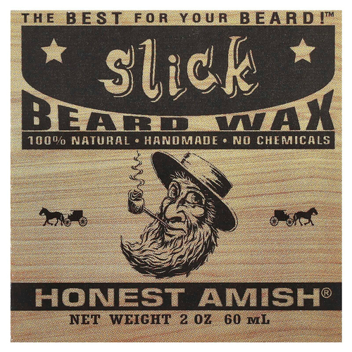 Honest Amish, Slick Beard Wax, 60 мл (2 унции)