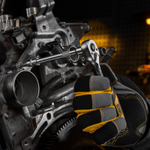 Набор инструментов, 1/2", 1/4", 3/8", CrV, S2, пластиковый кейс, 216 предметов Denzel