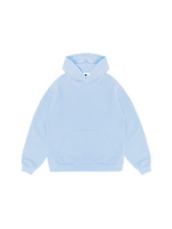 Худи оверсайз с начесом (голубой)