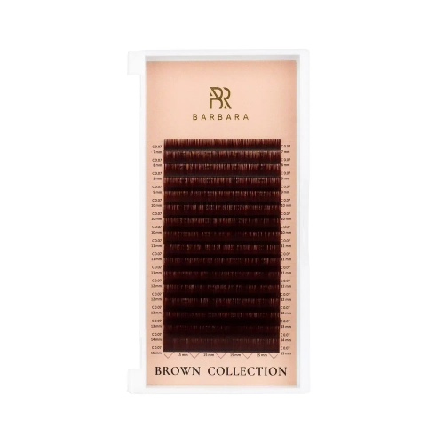 Ресницы коричневые BARBARA Glintwein МИКС
