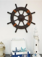 Декор для дома на стену "Штурвал" 62 см