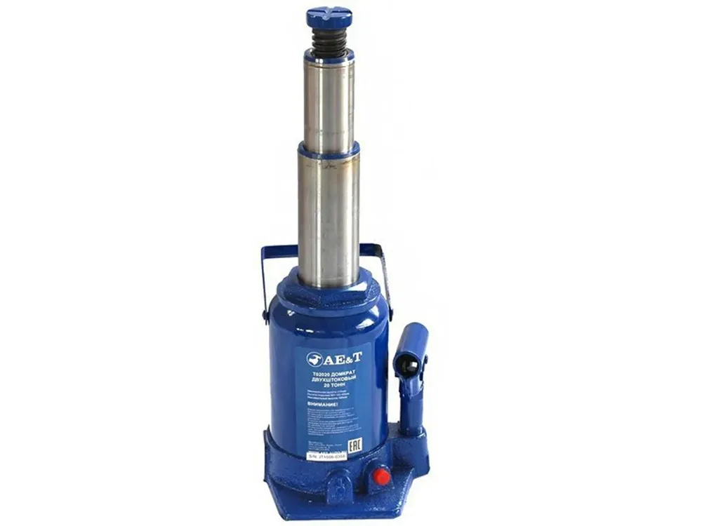 Домкрат бутылочный двухштоковый 20 тонн AE&T T02020
