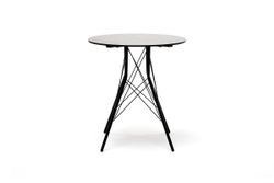 "Конте" интерьерный стол из HPL круглый Ø70см, цвет "серый гранит"