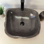 Раковина из речного камня RS-66089 46х43х15 из натурального камня