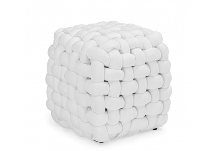 Банкетка Woodville Akura-П белый велюр