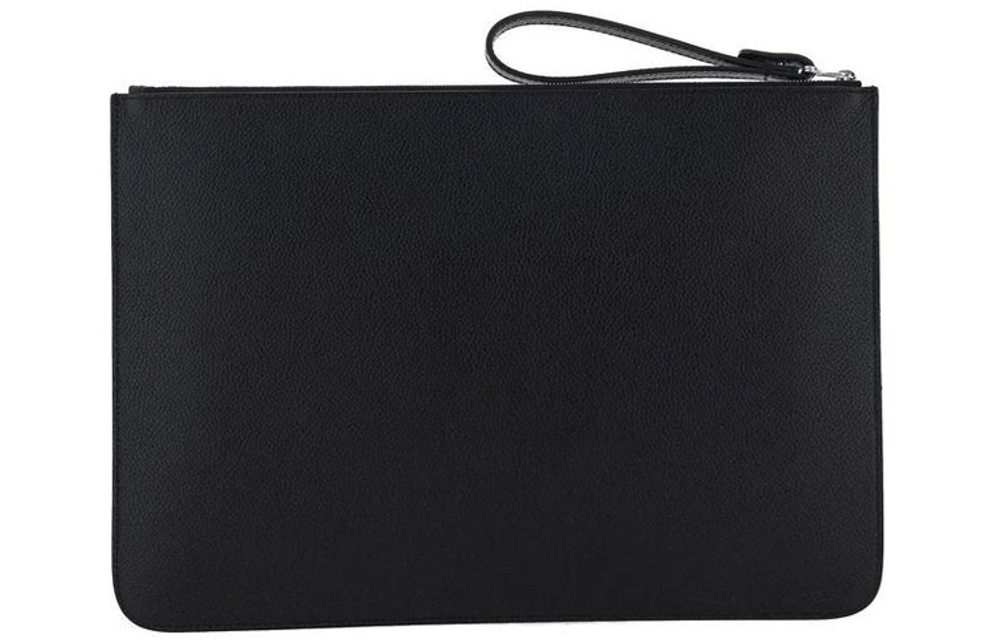 Balenciaga Leather Clutch Unisex Black