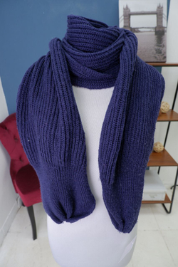 Шарф темно-синий