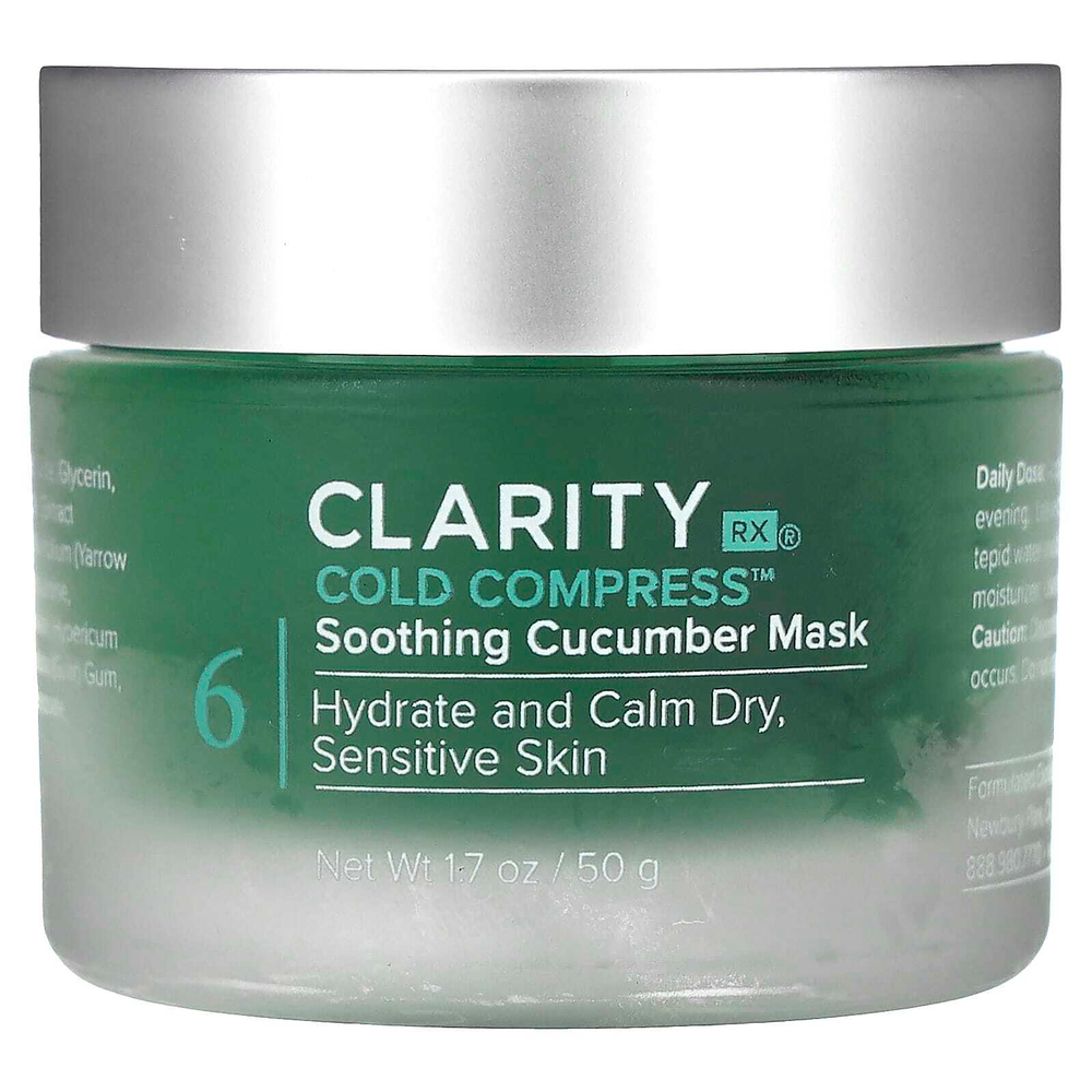 ClarityRx, успокаивающая огуречная маска от простуды, 50 г (1,7 унции)
