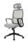 Кресло руководителя Бюрократ Wise серый сетка/ткань с подголов. крестов. пластик
