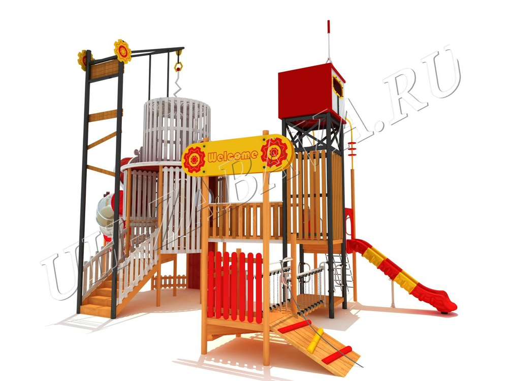 Игровой комплекс  6-14 лет для детских площадок в парках и скверах