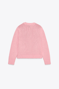 ZARA КАРДИГАН С ПУГОВИЦАМИ И СТРАЗАМИ, ЦВЕТ РОЗОВОГО ДЕРЕВА