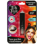 Тени д/век серебристые, с блёстками YS73016TTG (Tik Tok girl)