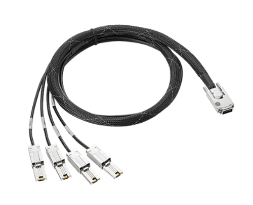 Кабель HPE Mini SAS High Density to Dual 2-lane Mini SAS High Density External Fanout 1 Meter Cable
