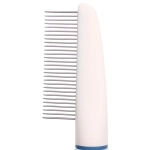 Расческа - пуходёрка для животных «ЛАПУСИКИ», коллекция БРО, прорезиненная ручка, цвет белый/голубой, 5*22см (блистер)