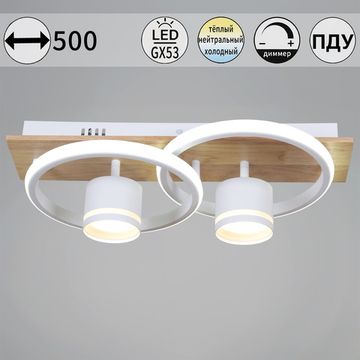 29560-0.3-2+2 WH+WOOD светильник потолочный