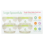 Sage Spoonfuls, Прочные стеклянные миски, 4 упаковки, 210 мл (7 унций)
