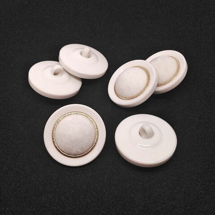 Т105 декор.пришив.элемент 25 мм, цв.белый бархат