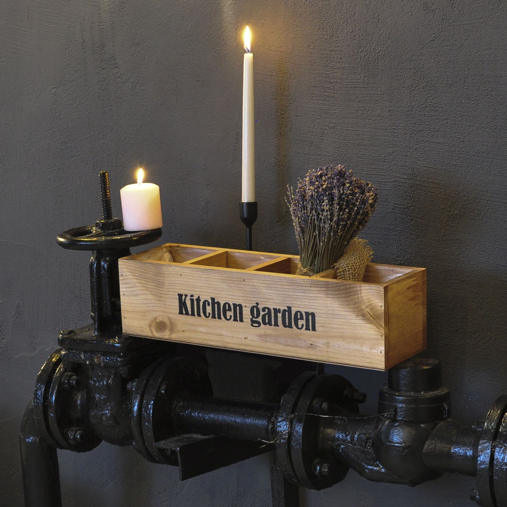 Dipriz Органайзер для кухни и сада Флоутард из массива сосны в голландском стиле, венге