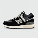 кроссовки New Balance 574 Mid x Stone Island Black / White Winter