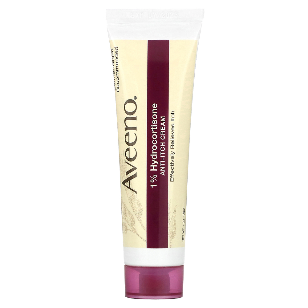 Aveeno, Active Naturals, 1 % гидрокортизон, крем против зуда, 28 г (1 унция)
