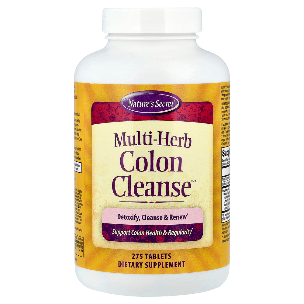 Nature's Secret, Multi-Herb Colon Cleanse™, добавка для очищения кишечника, 275 таблеток