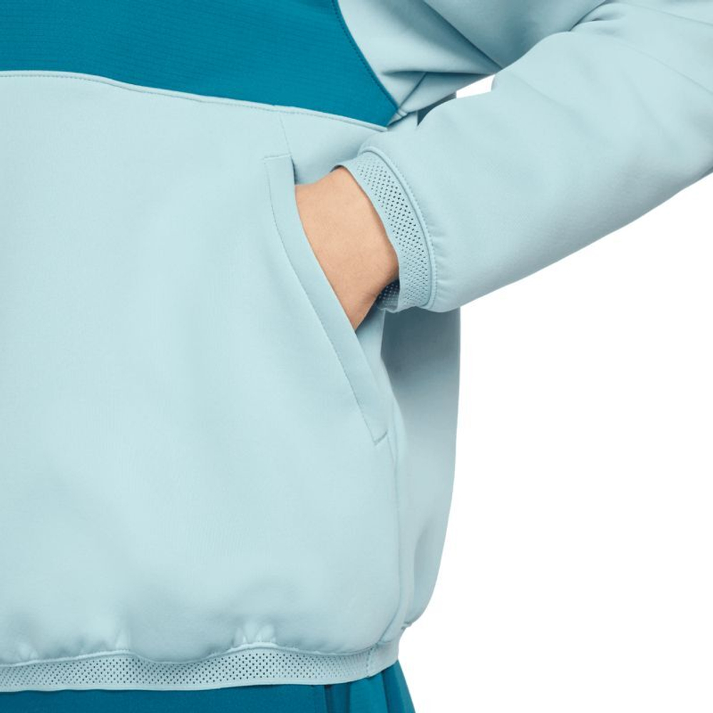 Женская Кофта теннисная Nike Court Dri-Fit Heritage 1/2-Zip Tennis Jacket - ocean bliss/green abyss
