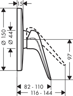 Смеситель для душа Hansgrohe Novus 71067000 (внешняя часть)