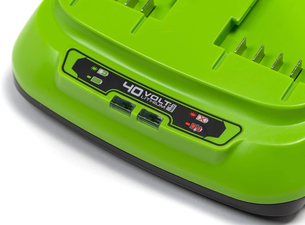Быстрое зарядное устройство для 2-х аккумуляторов 40V GreenWorks 2938807
