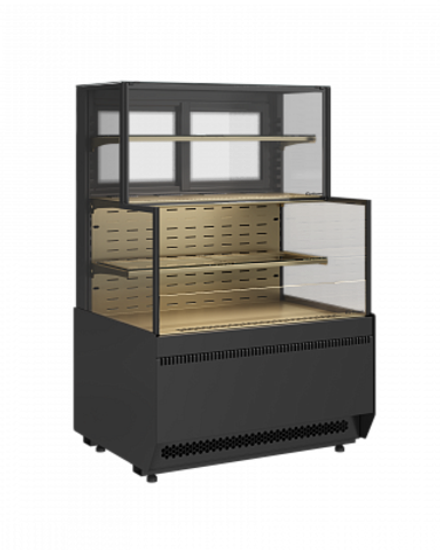 Комбинированная витрина Carboma CUBE 2 COMBI KC70 VV/VV 1,3-2-1 STANDARD БОКОВИНА СТУПЕНЬКА (версия 2.0) (9005-0109)