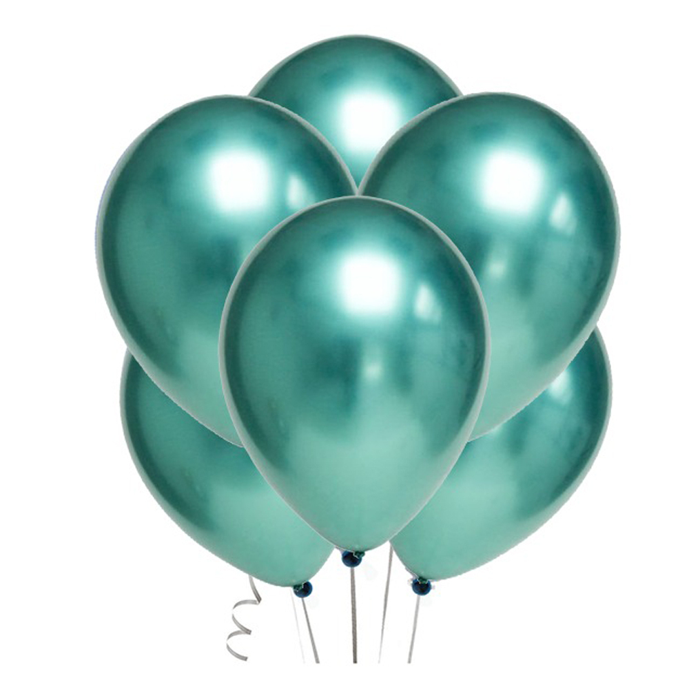 Воздушные шарики MC-Basir цвет зелёный металлик, 100 шт, размер №12