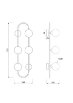 Настенный светильник (бра) Freya FR5233WL-04BS1