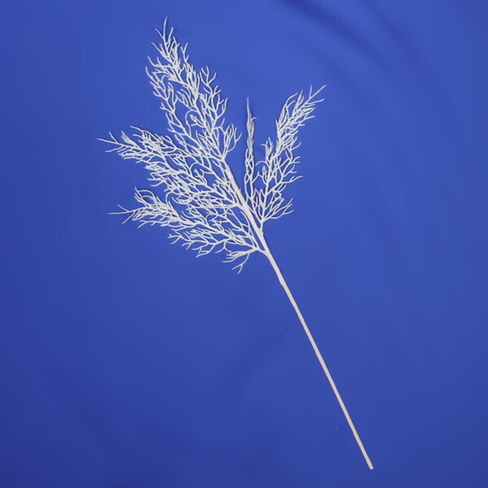 Ветка хвойная «Хрусталик» 75 см, Белый