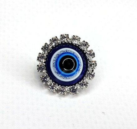 Брошка. Глаз Фатимы. Цвет " Серебро"
