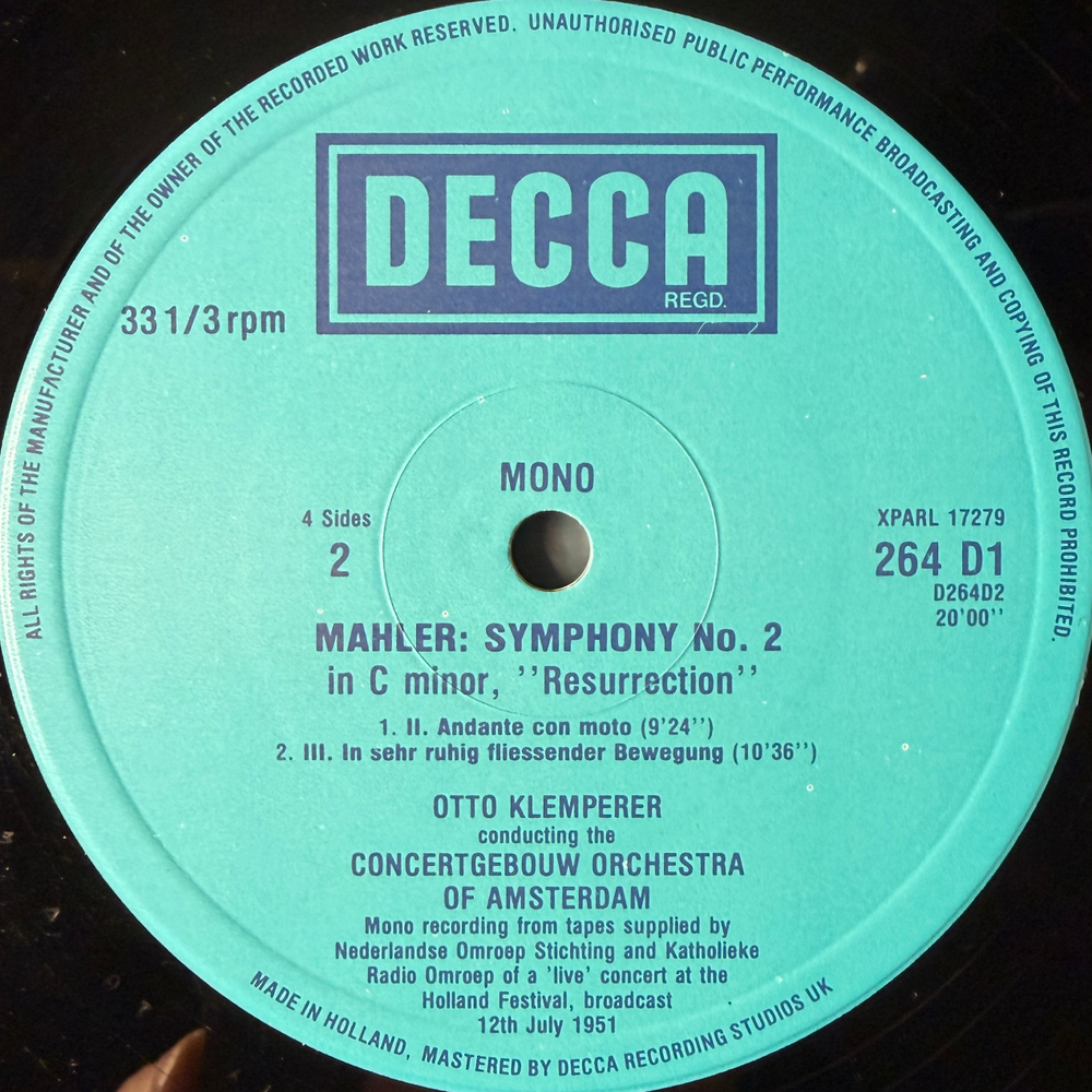 Малер - Симфония №2 2LP (Англия 1982г.) Т