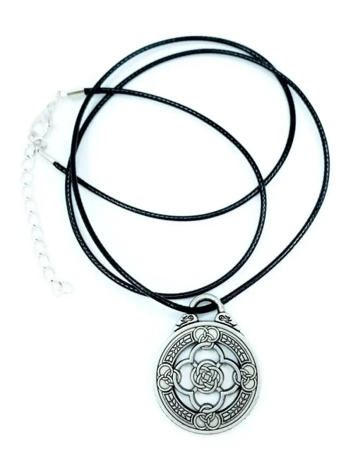 Серебристая подвеска на удачу амулет Магическая Сигила