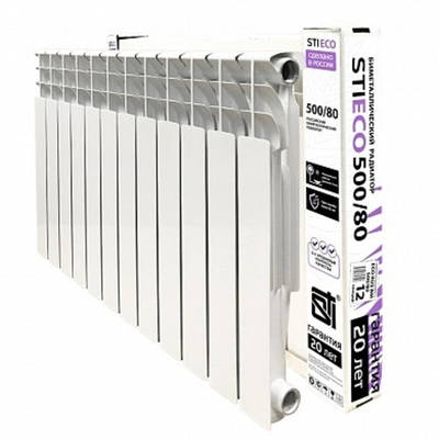 Биметаллический радиатор STI ECO RUS BM 500/80 12 сек.
