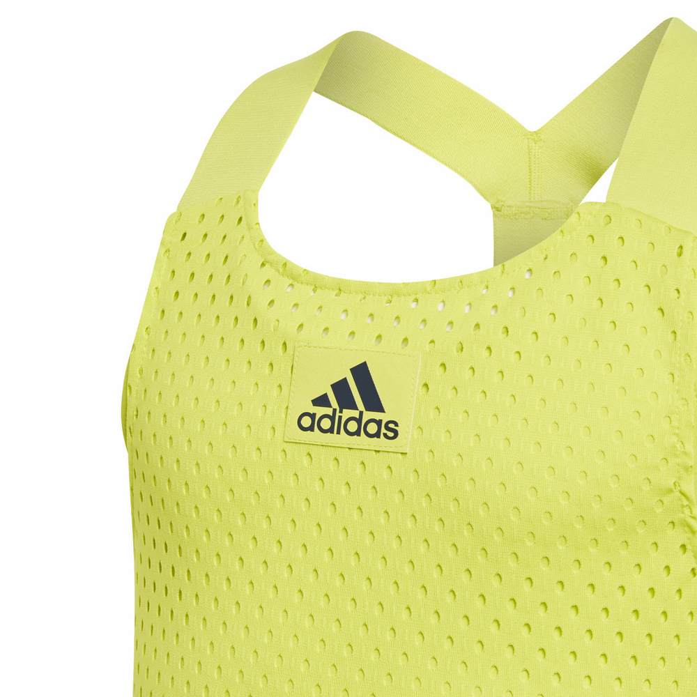 Футболка для девочки теннисная Adidas Heat Ready Primeblue Y-Tank Top - желтый