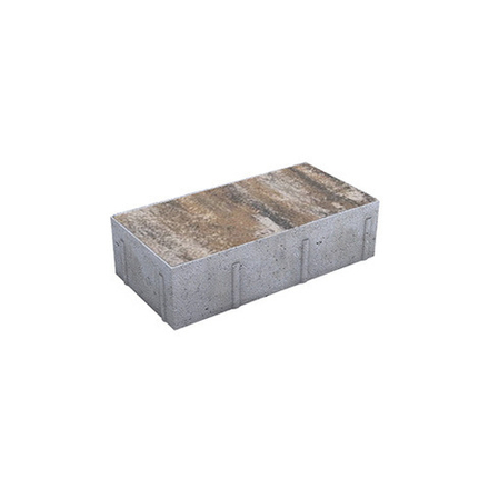 Тротуарная плитка ПРЯМОУГОЛЬНИК 300х150 мм - Листопад гладкий Песчаник