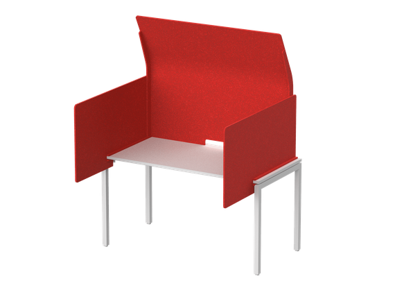 Кабина с высоким экраном-парусом и выступающими боковыми стенками 115х112х113