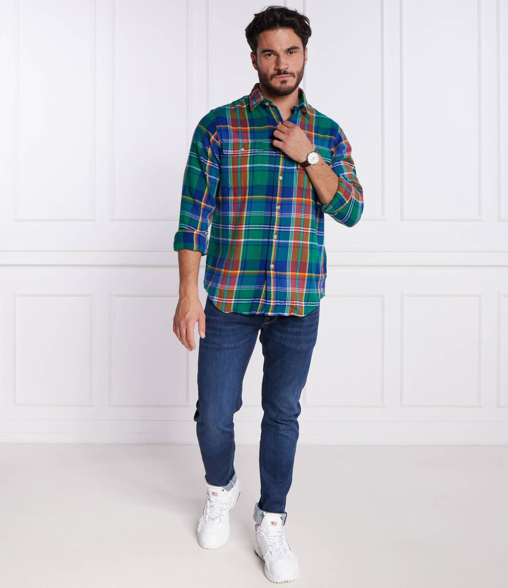 Рубашка CLWHTS-LONG SLEEVE-SPORT POLO RALPH LAUREN - зеленый(710916627)