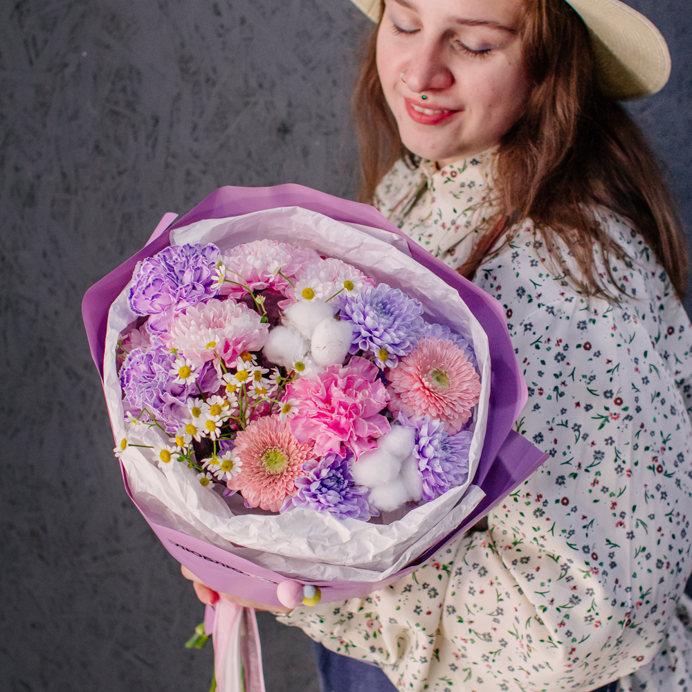 109. Сиреневый дофаминовый букет