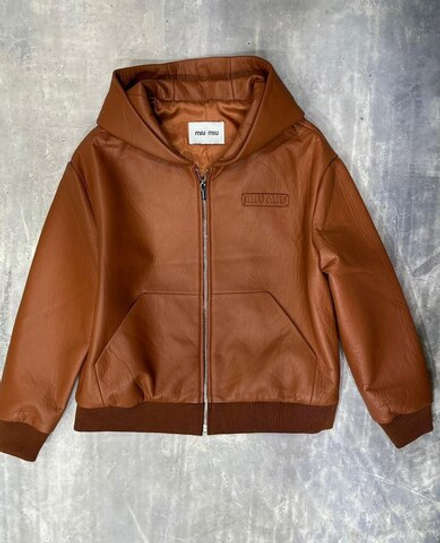 Кожаная куртка MIU MIU