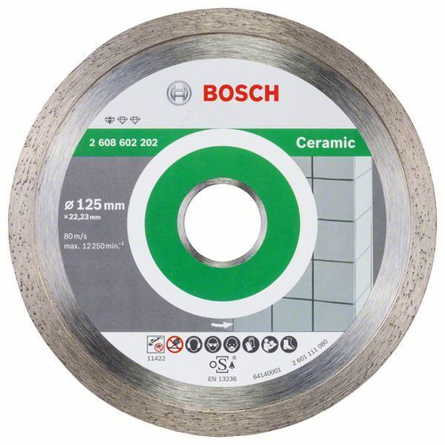 Алмазный отрезной круг по керамике Bosch Standard for Ceramic 125x22.23x1.6x7 мм 2608602202
