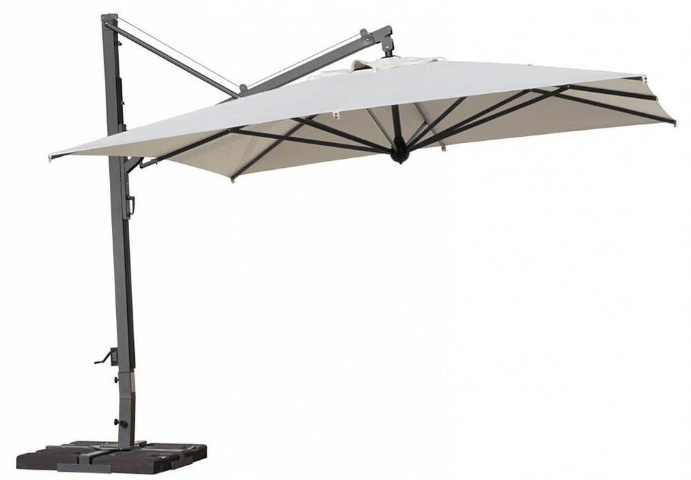 Зонт профессиональный 4х4 м Scolaro Galileo Maxi Dark, антрацит, слоновая кость