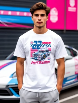 Футболка мужская y2k с принтом машиной